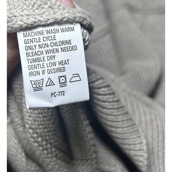 Izod Sweater Men's Large Beige Windowpane Knit Crewneck Pullover Australia NWOT - Picture 9 of 9